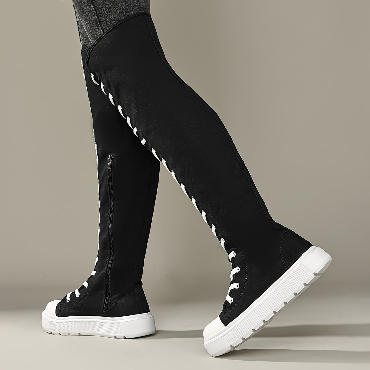 Women's Over-the-Knee Boots Breathable Casual With Thick Sole