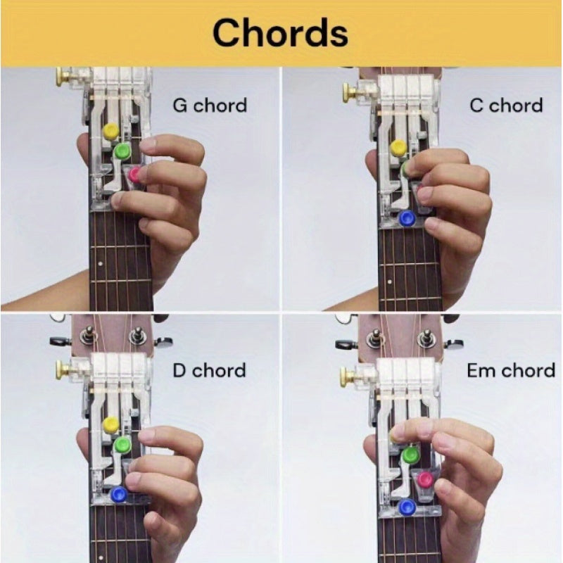 ABS Acrylic Guitar Finger Trainer for Beginners Transparent Hand Position Exercise Tool