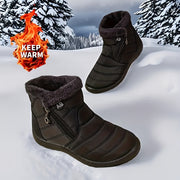 Women's Winter Slip-On Loafers with Plush Fleece Lining Non-Slip Short Boots