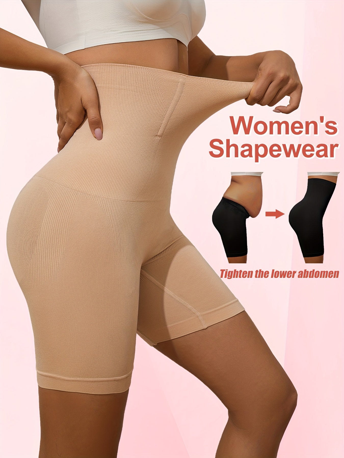 High-Waisted Shaping Pants for Women Slim Waist Abdomen Body Shaper Knit Fabric