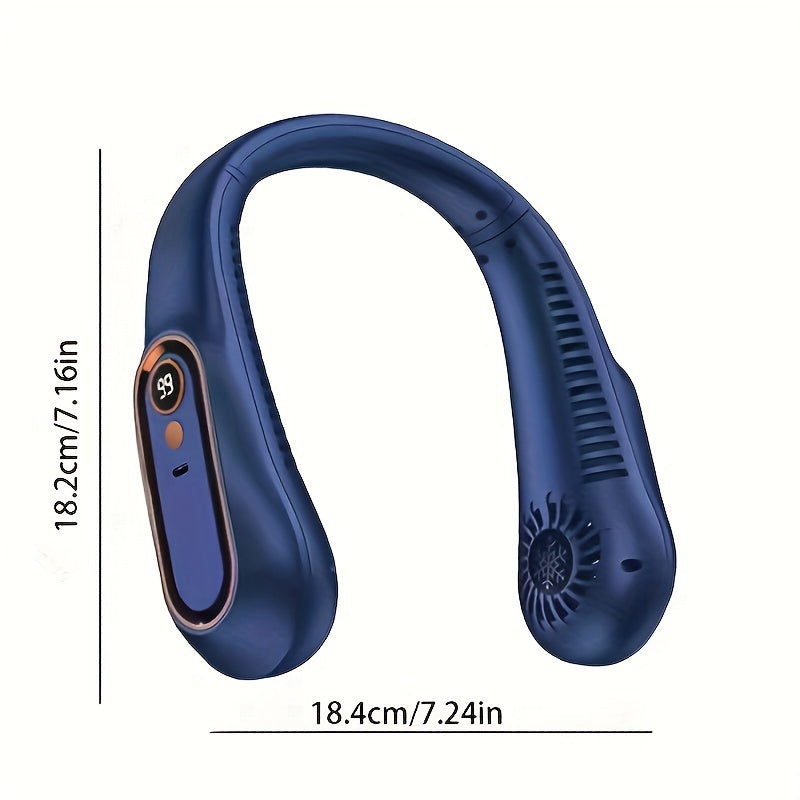 Women’s Summer Neck Fan Rechargeable USB Portable Lightweight Digital Display