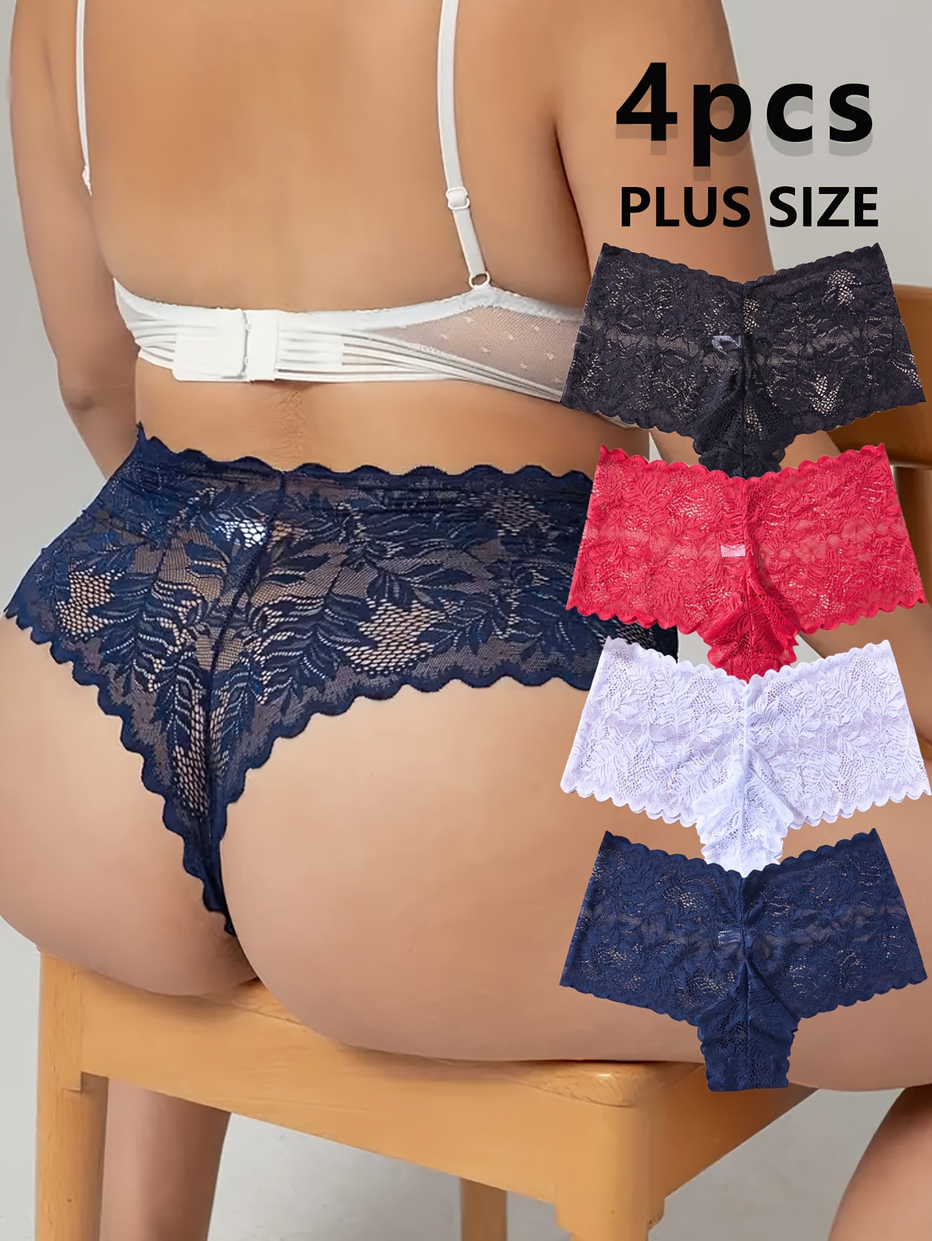 Plus o'lchamdagi ayollar uchun boxer shortlari, korsetli tafsilotlar, nafas oladigan qulaylik, 1XL dan 4XL gacha