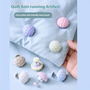 Non-Slip Safety Clips for Securing Quilts, Sheets, Towels, and Cushions
