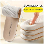 Men Women Faux Leather Sports Insoles Breathable Cushioned Support 2 Pack