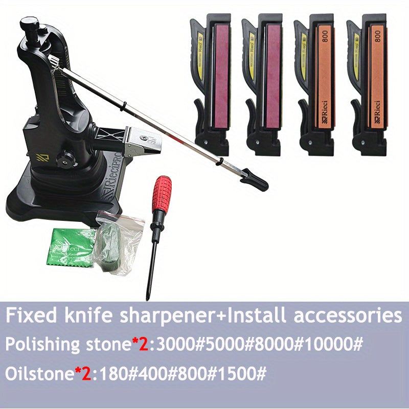 Afilador de cuchillos de ángulo fijo con piedra de diamante para uso en exteriores de cocina base de aleación duradera