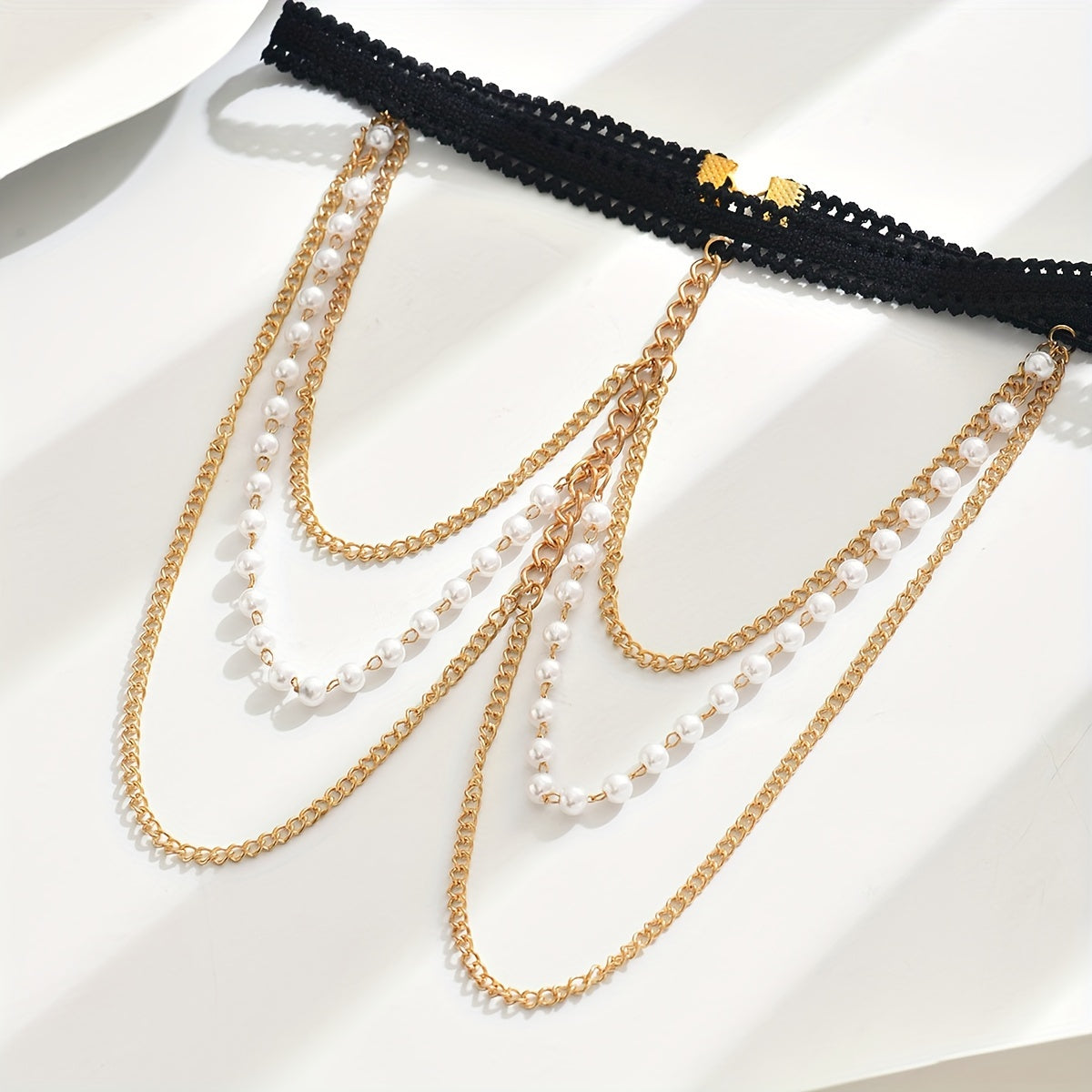 Women's Pearl Leg Chain with Multi-Layer Body Jewelry