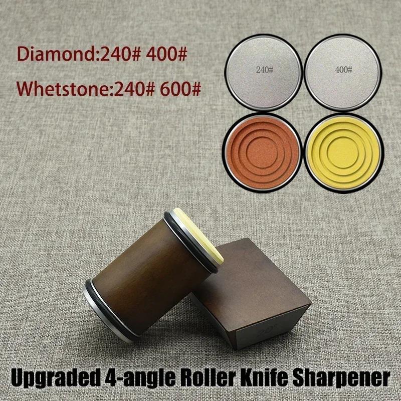Diamond Agate Knife Sharpener Manual 4-Angle Magnetic Fixed Blade Kitchen Tool