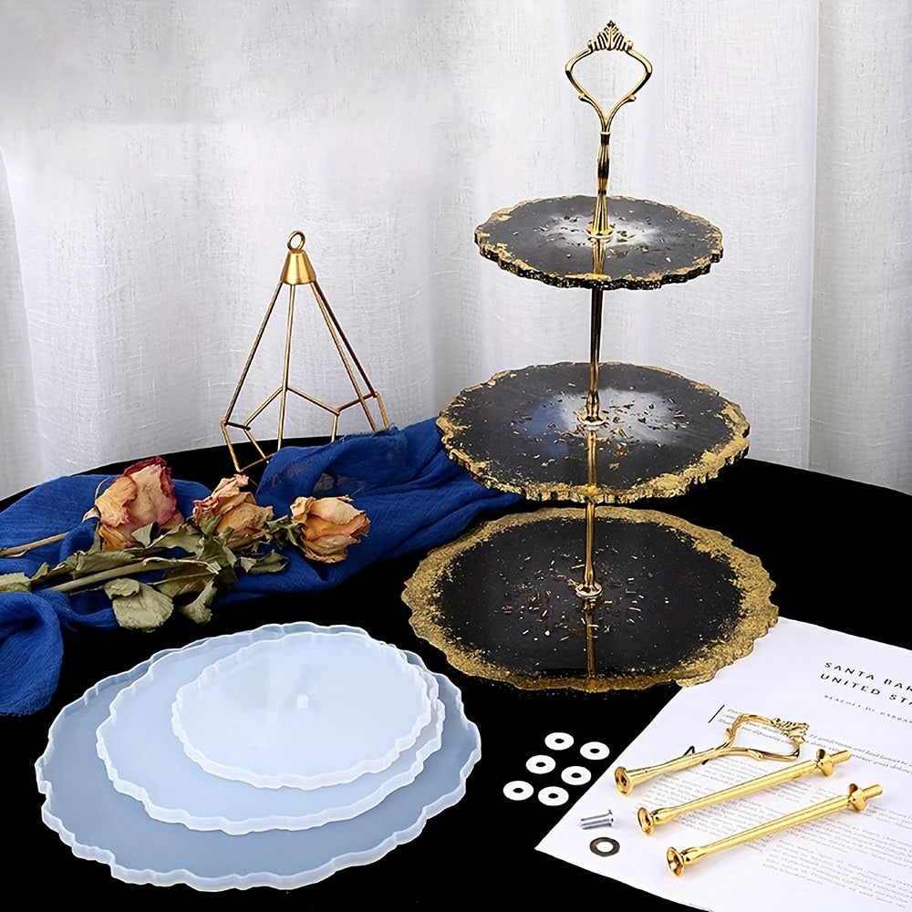 Resin Mold for Paper Cup Service Stands Silicone Round Square DIY Craft Accessories