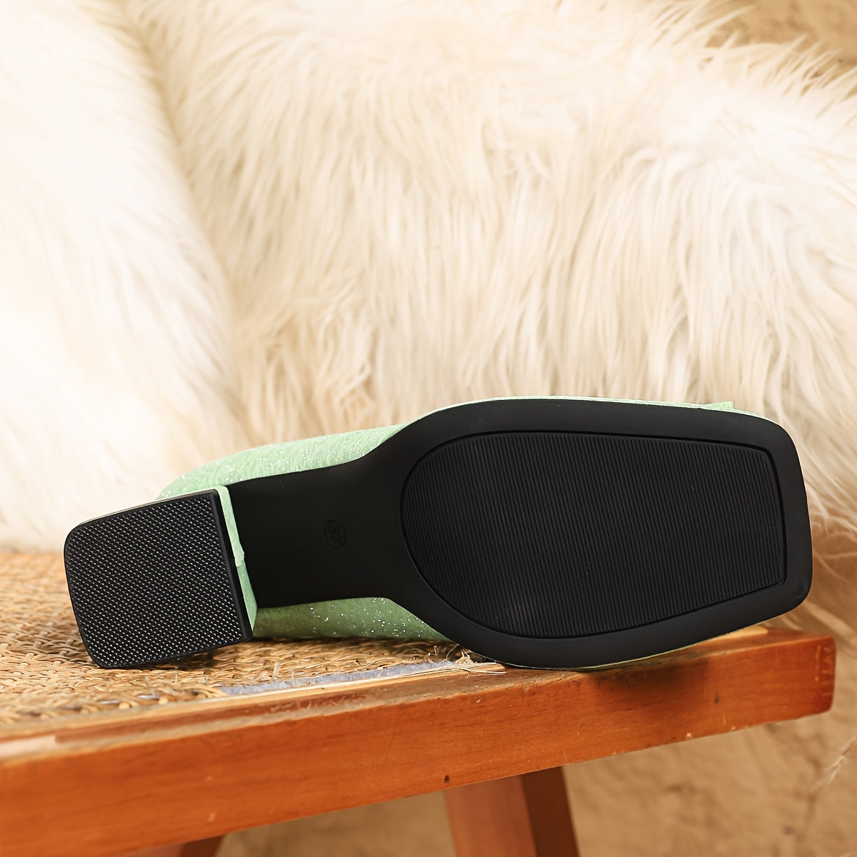 Women Square Toe Mary Jane Work Shoes Lightweight Comfortable All-Season Solid Color