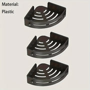 Plastic Corner Shower Caddy with Strong Suction No Drilling Bathroom Organizer
