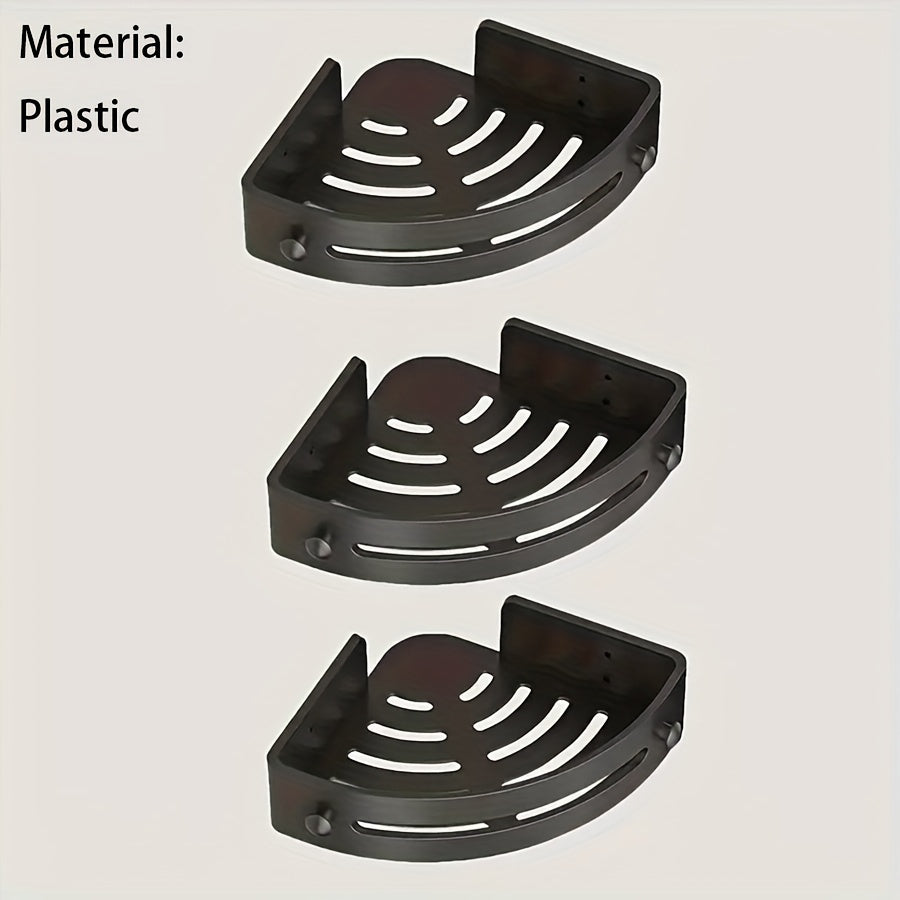Plastic Corner Shower Caddy with Strong Suction No Drilling Bathroom Organizer