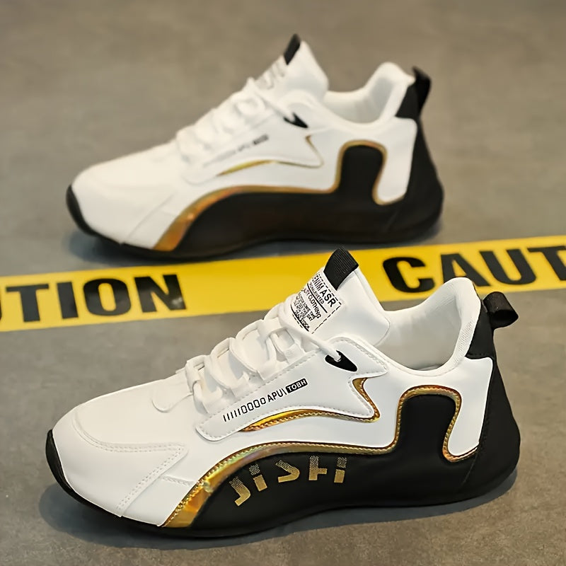 Men's Low Top Striped Running Shoes for Outdoor Training Hiking Camping All-Season