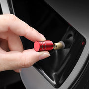 4 Piezas de tapas de válvula de neumático de metal para coches, cubiertas protectoras rojas y doradas