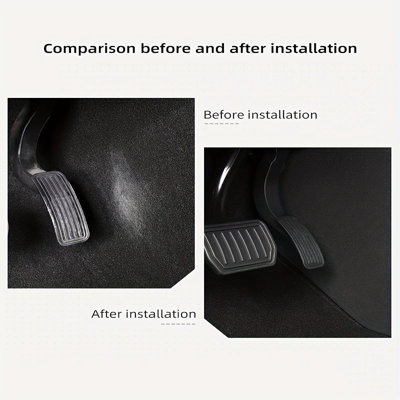 Полный комплект автомобильных ковриков против пробуксовки для Model Y, черный, TPE, защита в любую погоду