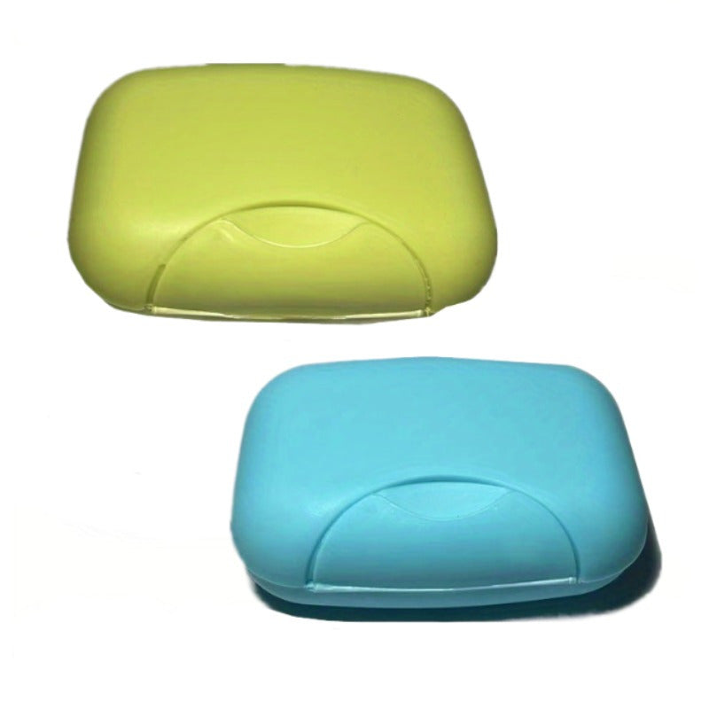 2 Portable Travel Soap Dishes Water-Resistant Case Locking Mechanism