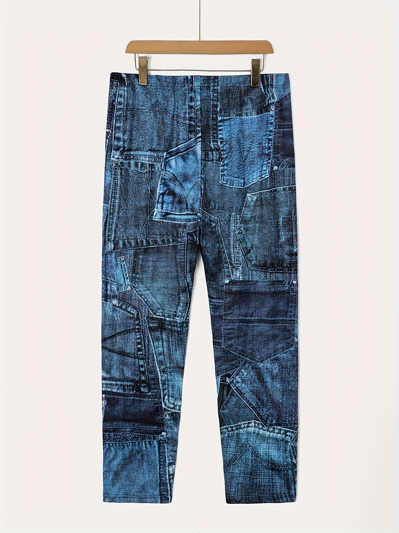 Леггинсы с цветочным принтом для полных, с флисовой подкладкой, с высокой талией, узкие штаны для женщин