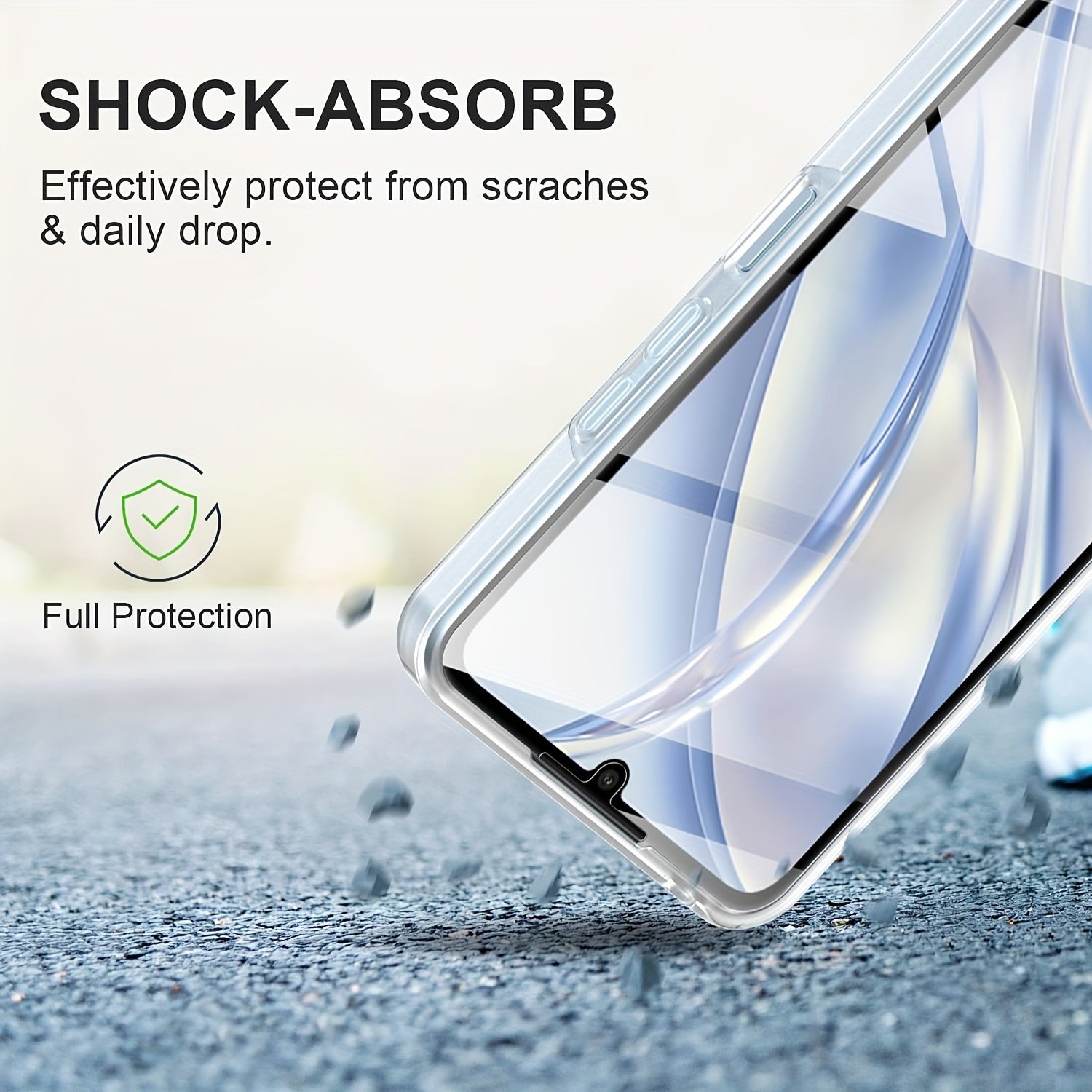 360 Full Body Phone Case for Xiaomi Models with Double Transparent Cover and Screen Protector