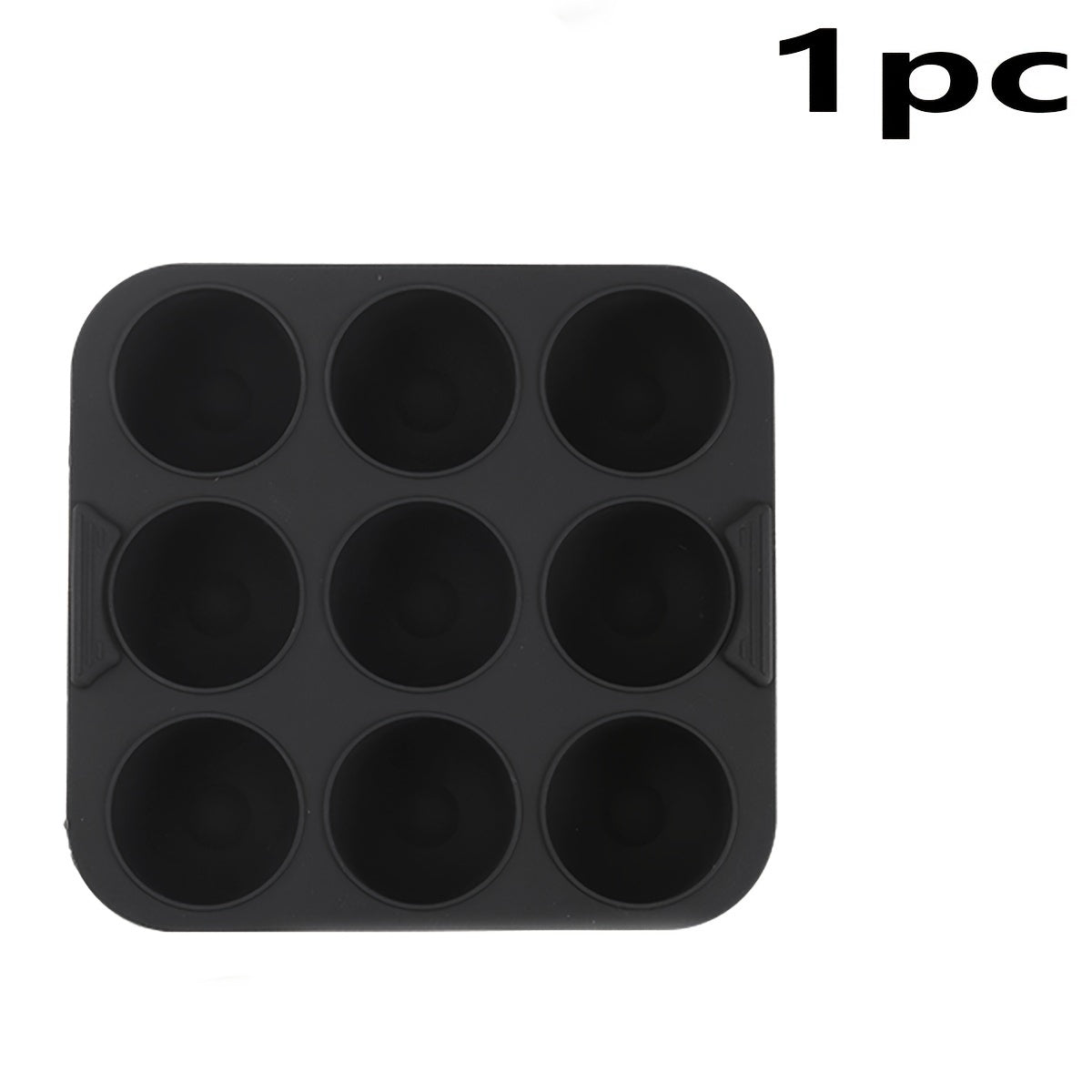 Square Silicone Air Fryer Accessories Set with Bacon Rack Cake Mold and Liner Black