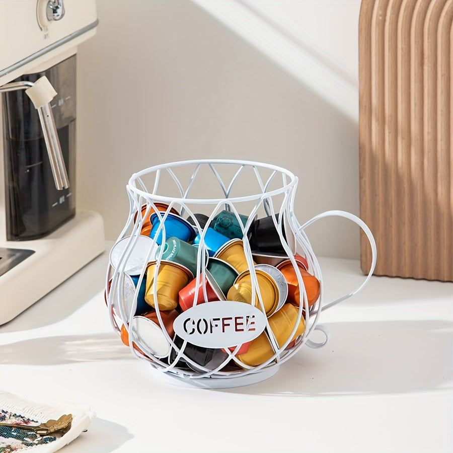 Black Coffee Capsule Storage Rack for Kitchen Counter and Bar