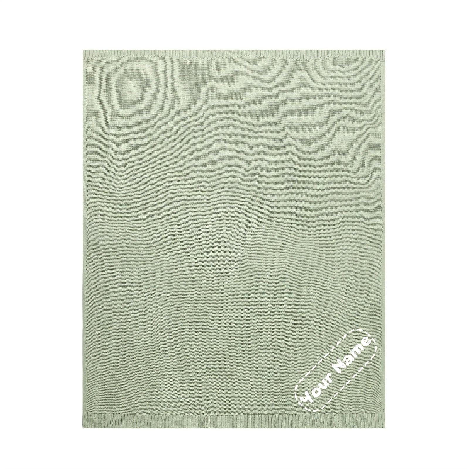 Personalized Name Blanket Soft Acrylic Knit 100x80cm Cozy Gift for All Seasons