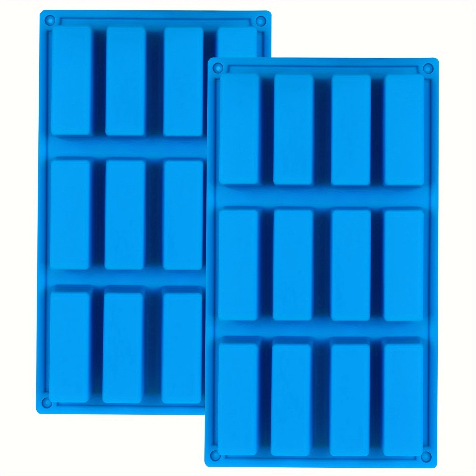 Silicone Mold 12-Cavity Large Rectangles for Energy Bars, Chocolate, Bread
