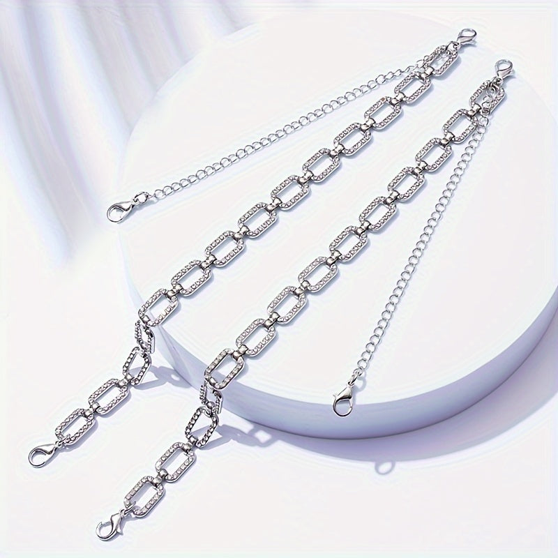 Correas de sujetador con patrón geométrico de metal ajustables para ropa interior y vestidos