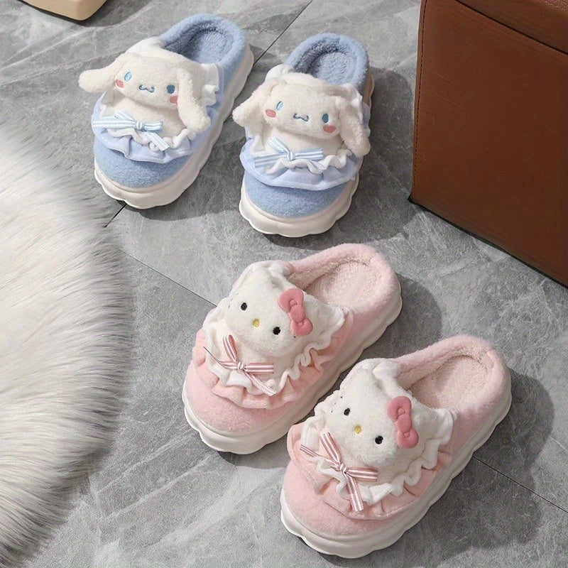 Women's Plush Cartoon Indoor Slippers Warm Cozy Autumn Winter
