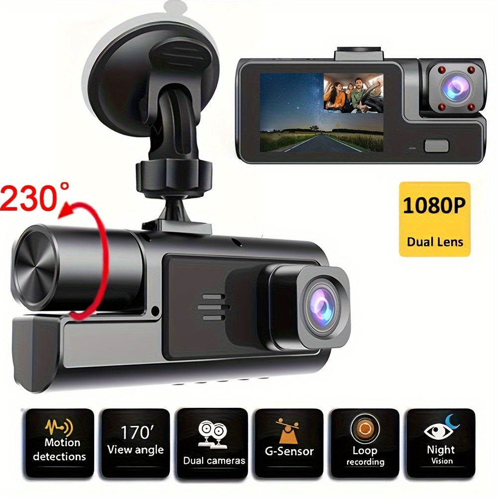 HD 1080P Dash Cam for Cars with Wide Angle Night Vision G-Sensor Loop Recording