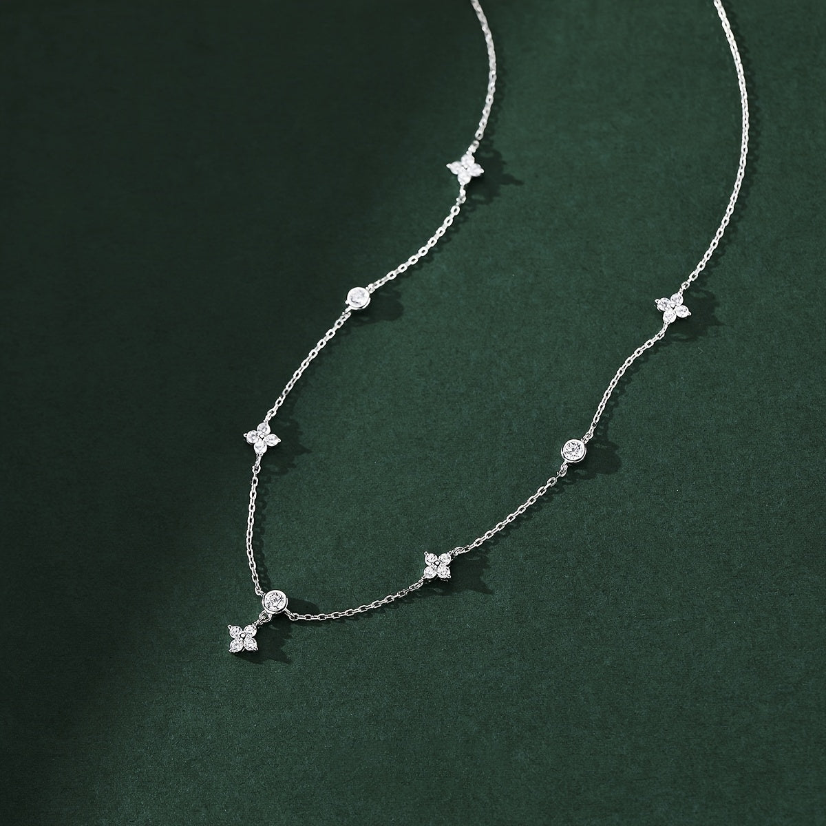 Sterling Silver Snowflake Necklace for Women with Zirconia Gift for Valentine's Day
