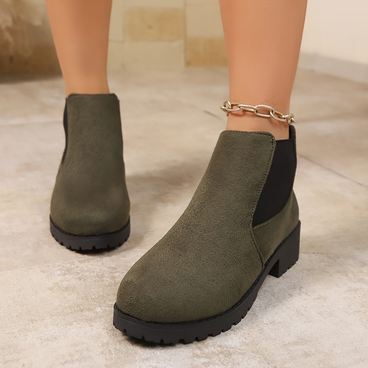 Women's Ankle Boots Retro Style Warm Flat Wide Width Shoes