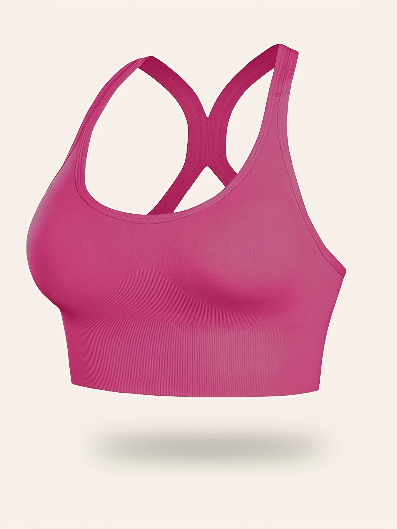 Women's Plus Size Sports Bra Yoga Gym Support Removable Padding Gray