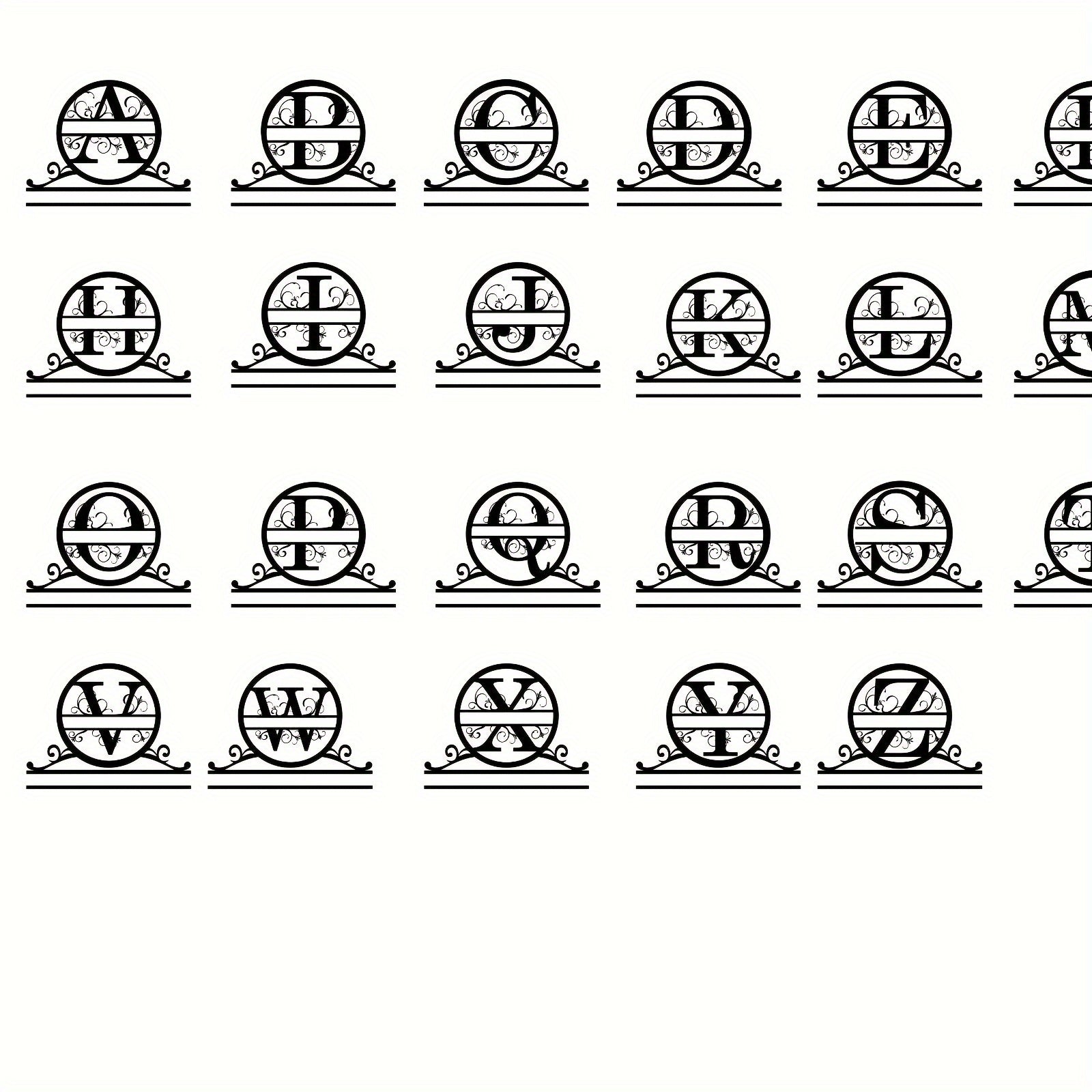 Maxsus metall oilaviy nom yozuvi bilan monogram va familiya, ob-havo sharoitiga chidamli, bardoshli va teksturali yakuniy uchun uy bezaklari