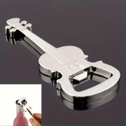 Guitar-Shaped Metal Bottle Opener Keychain for Music Lovers and Gift