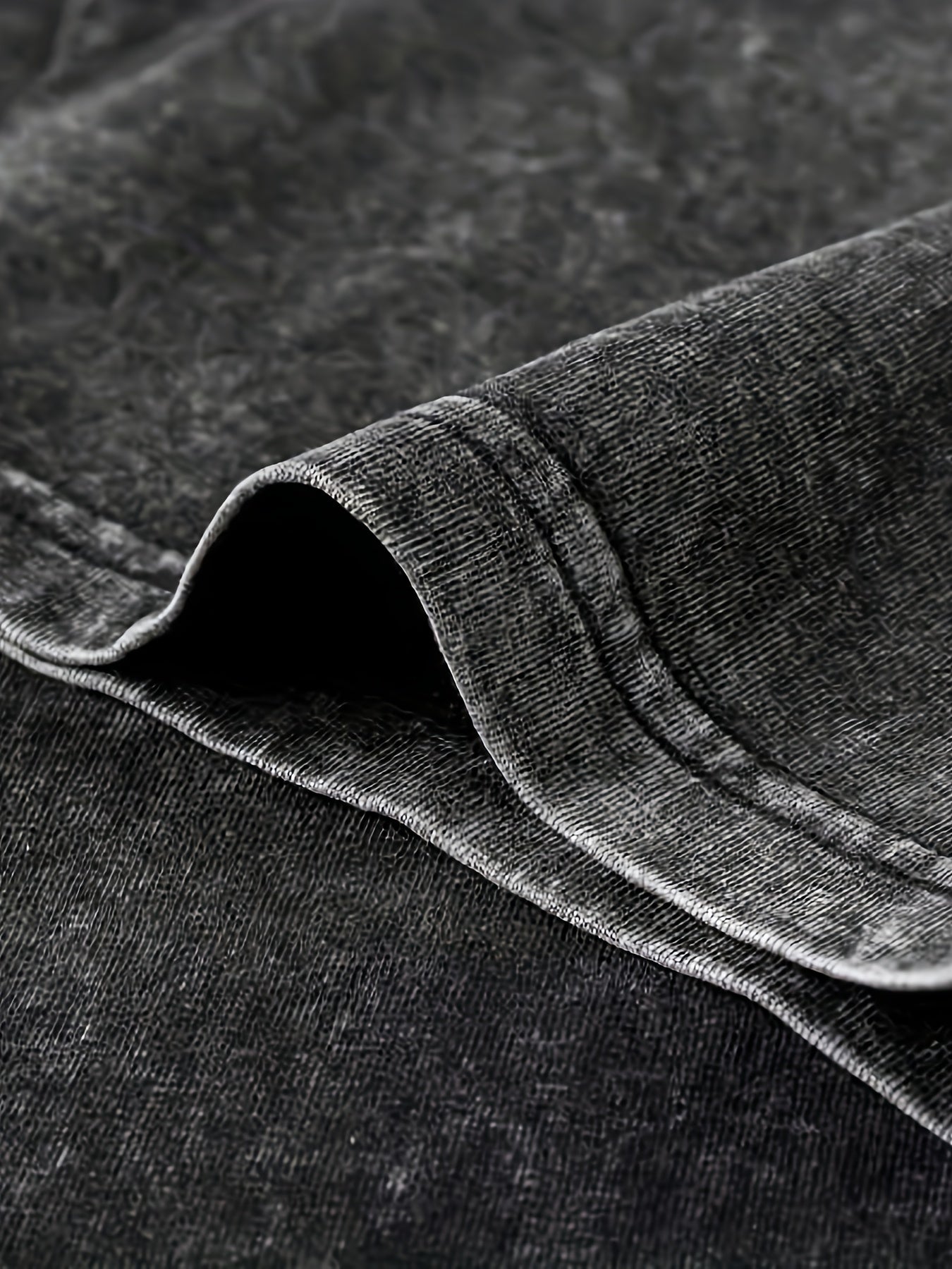 Camiseta de algodón negra para hombre de manga corta, estilo vintage, ajuste casual, verano