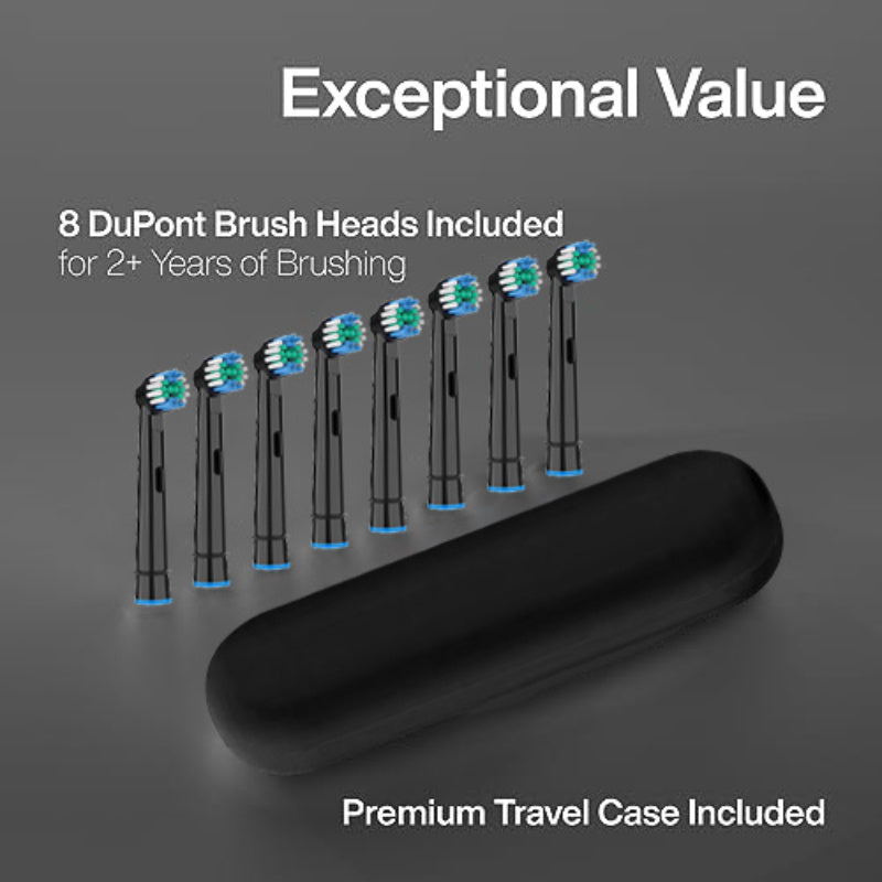 Kattalar uchun Elektr tish cho'tkasi to'plami Yumshoq tish cho'tkasi boshli Sayohat qutisi 8 ta cho'tka