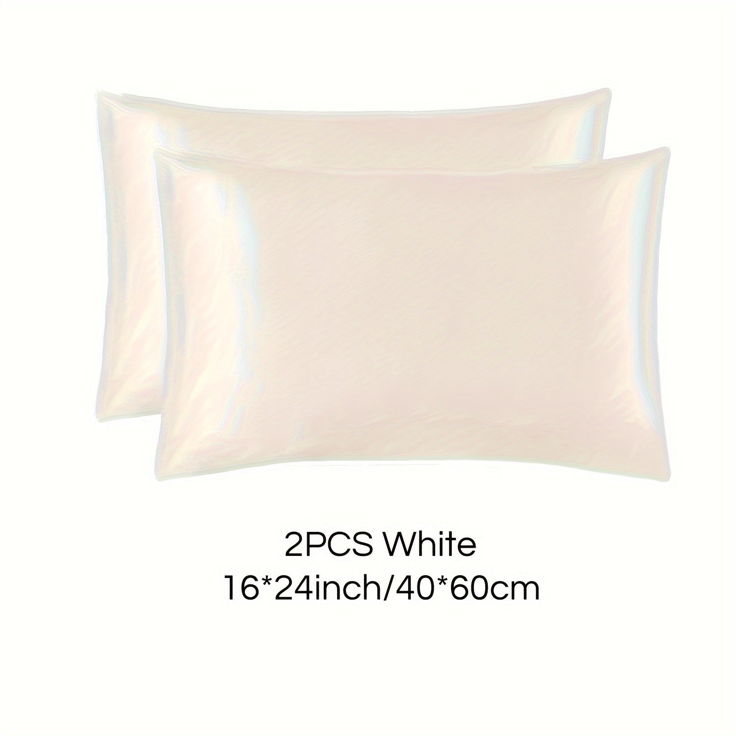 Set of 2 Mulberry Silk Pillowcases Hypoallergenic Satin Weave Solid Color Invisible Zipper Machine Washable Skin Hair Care