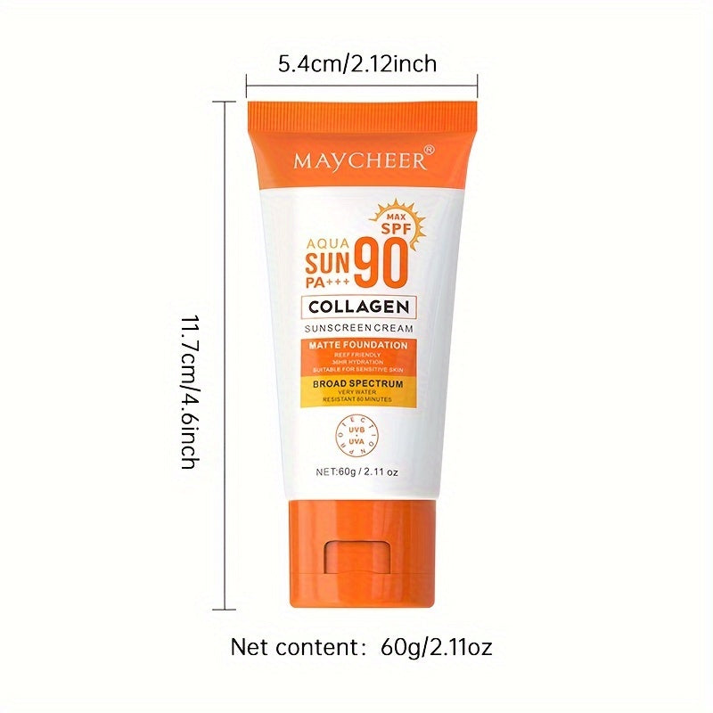 Hamma teri turlari uchun SPF 90 bilan hidsiz mineral asosli quyoshdan himoya kremi. 60g trubka kunlik namlik va engil qoplama ta'minlaydi.