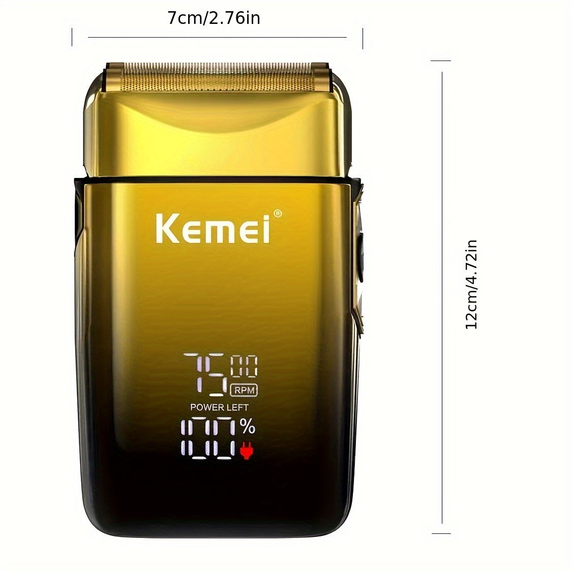Afeitadora eléctrica multifunción con pantalla LCD, recargable, cortapelos para cabeza y afilador de barba