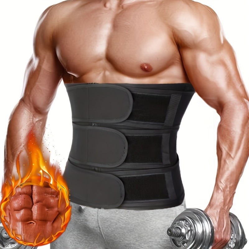 Men's Waist Trainer Neoprene Body Shaper Slimming Belt with Zipper for Abdomen Reduction