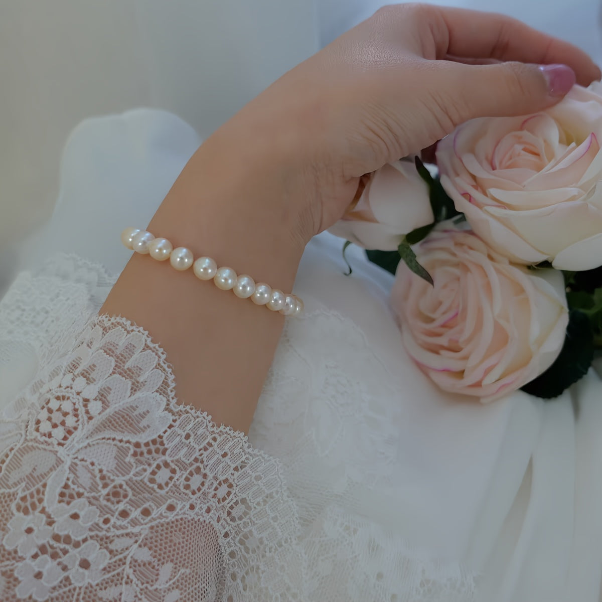 Women’s Freshwater Pearl Bracelet Set Elegant Jewelry for Everyday or Special Occasions