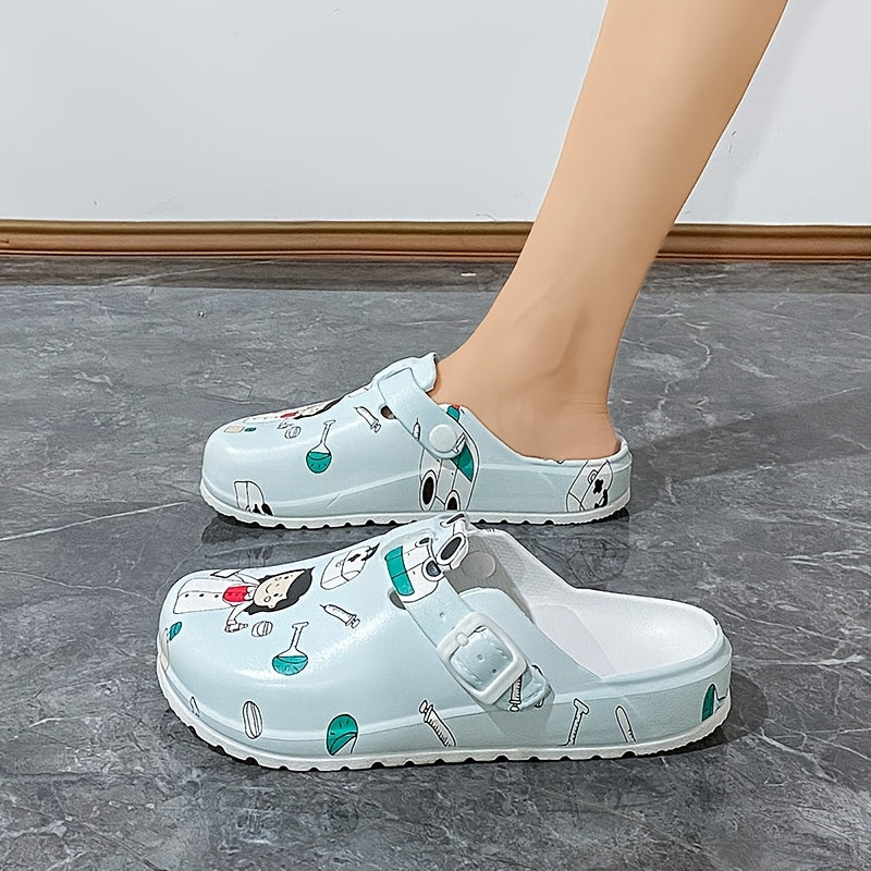 Women's EVA Nurse Clogs Slip-On Non-Slip Cartoon Fashion Comfortable Work Shoes
