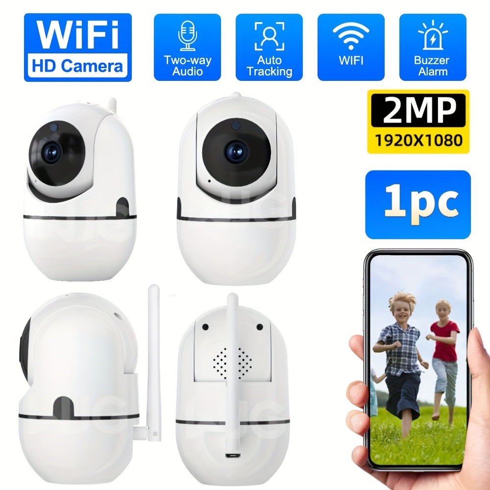 Wireless Security Camera 1080P HD with AI Human Tracking Motion Detection Night Vision Indoor Outdoor