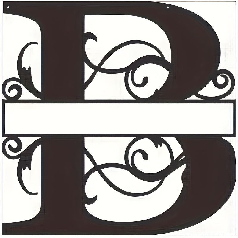 Personalized Last Name Sign with Split Letter Design for Front Door or Garden Decor