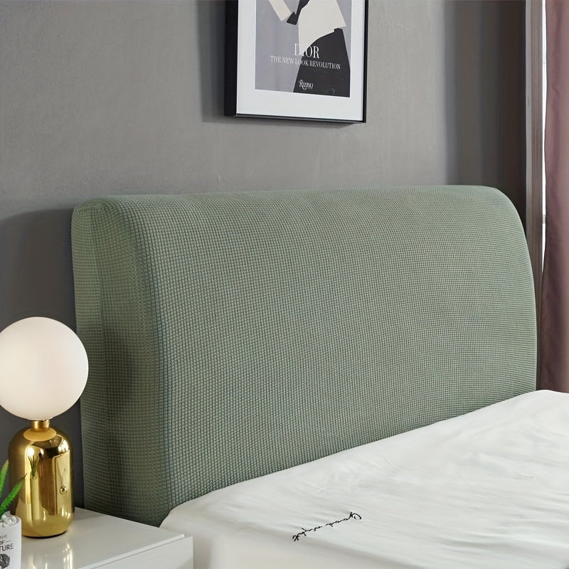 Dark Green Knit Headboard Cover Dustproof and Protective Fits Padded Headboards 208-239cm
