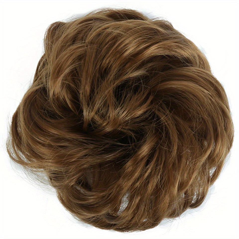 Women Synthetic Hair Bun Chignon Hairpiece Elastic Scrunchie Hair Accessory