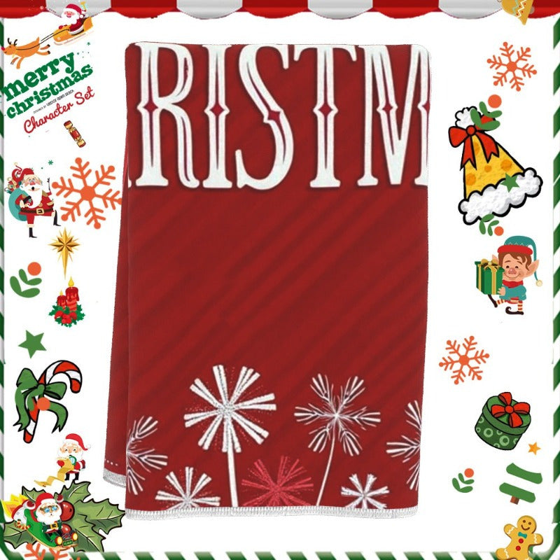 Christmas Towel Soft Cozy Holiday Decor 18x66cm