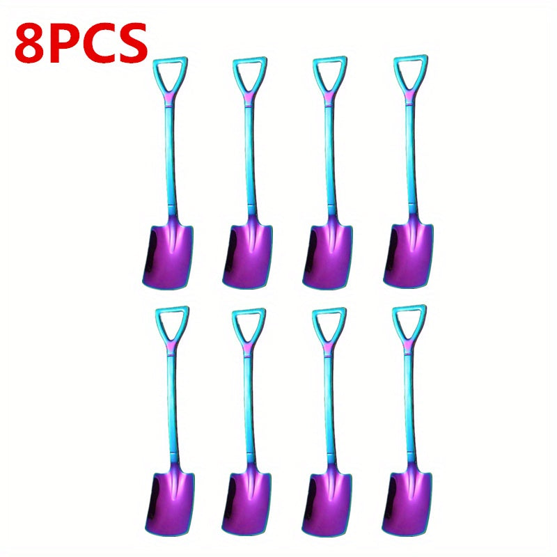 Set of 4 or 8 Stainless Steel Coffee Scoops Shovel Shape for Tea Ice Cream Kitchen