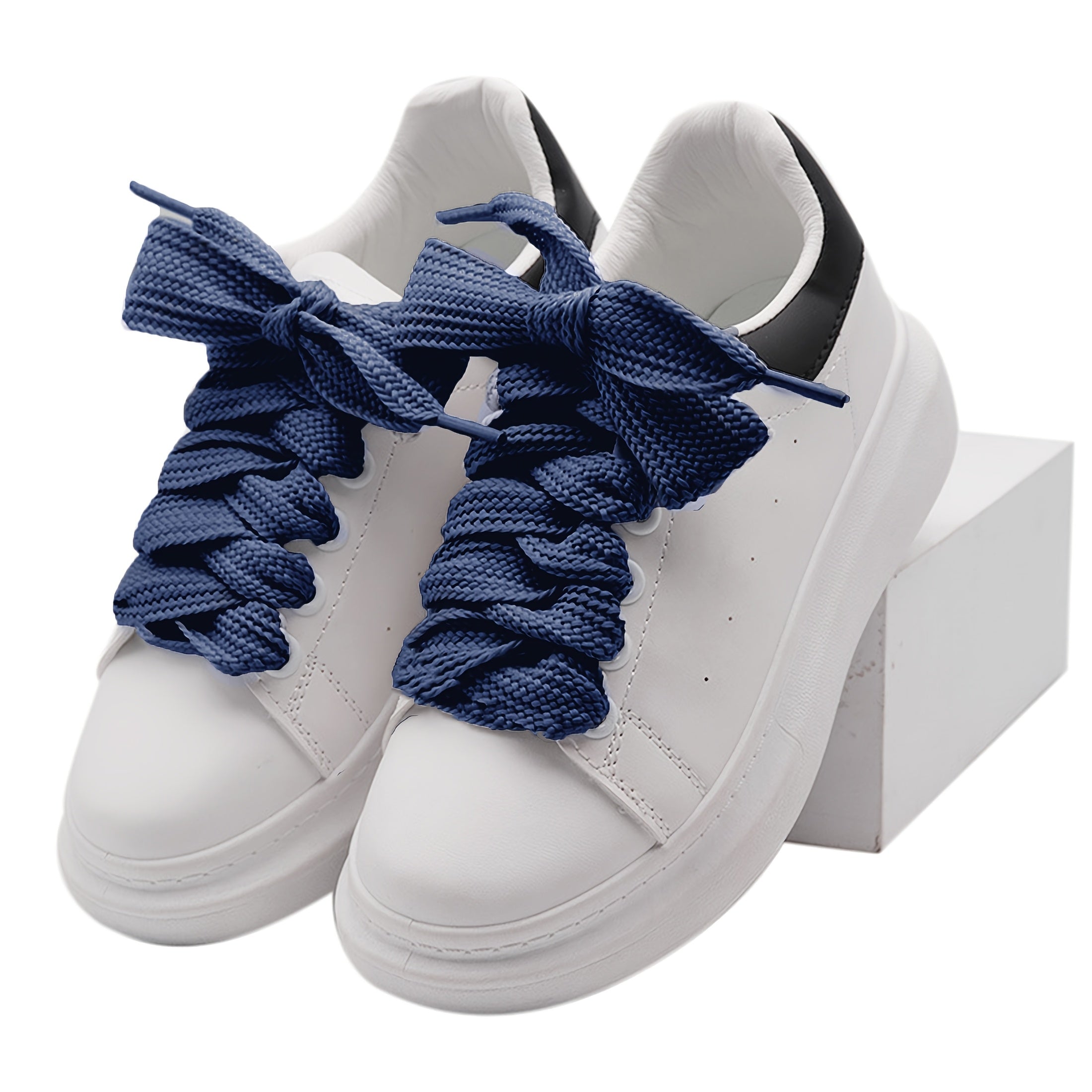 Unisex Solid Color Widened Single-Layer Fat Shoe Laces, 2.5cm Shoes Accessory