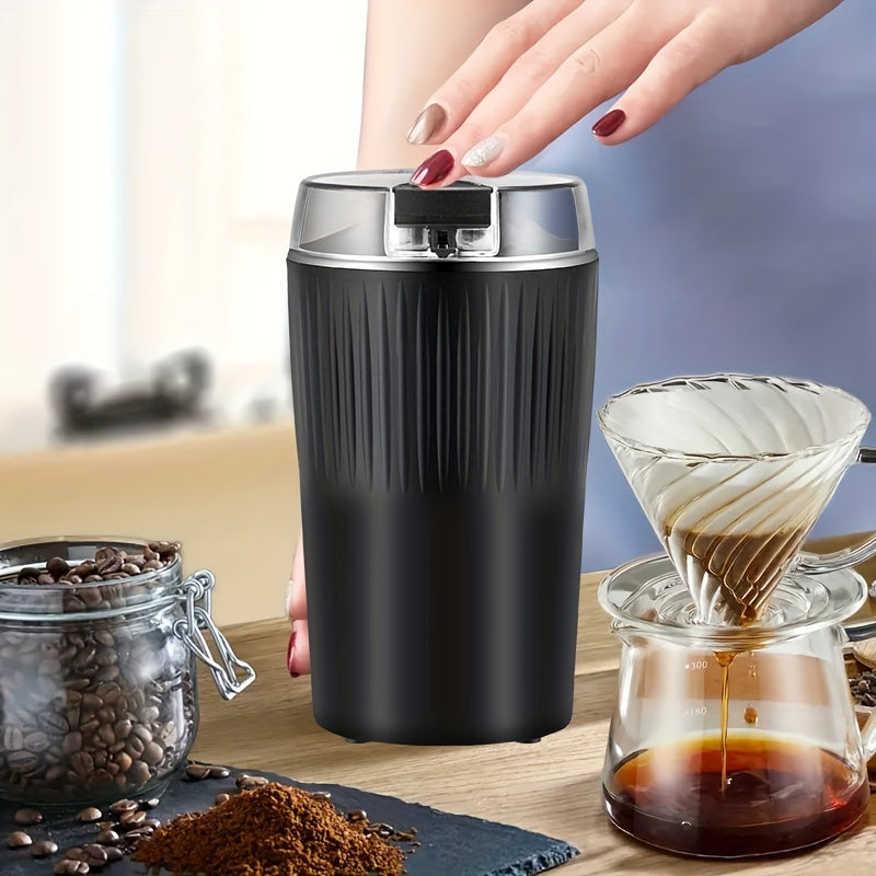 Electric Coffee Bean Grinder 200W Stainless Steel Food Grade Plastic One-Touch Control