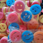 Esponjas de limpieza de doble capa sensibles a la temperatura, diseño de dibujos animados, multiusos